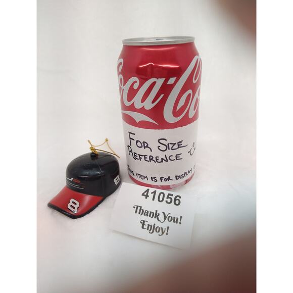 Dale Earnhardt Jr #8 Christmas Ornament Plastic Baseball Hat Miniature Red Black - Picture 11 of 16